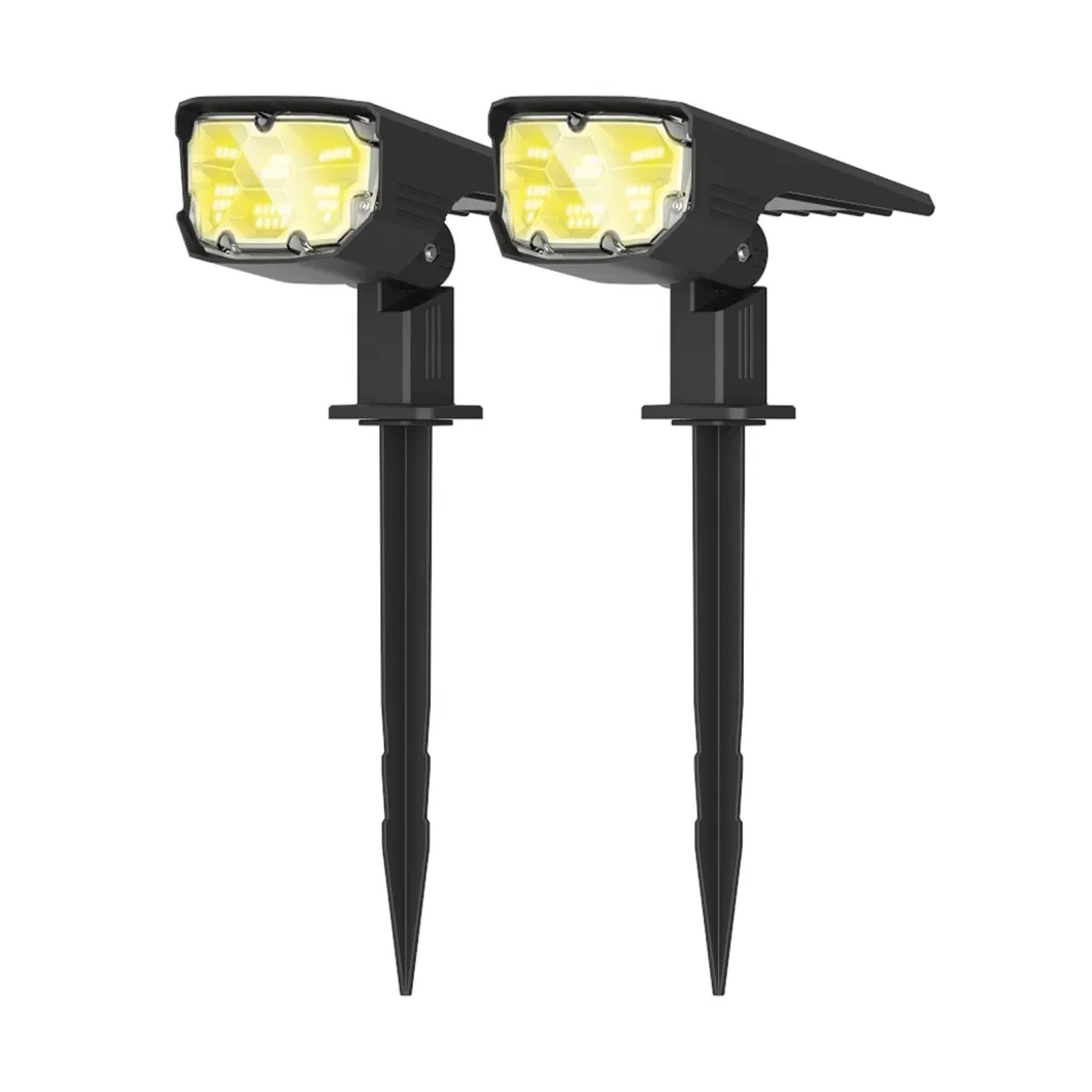 2 Pack Warm Security Sensor IP67 Solar Garden Lights