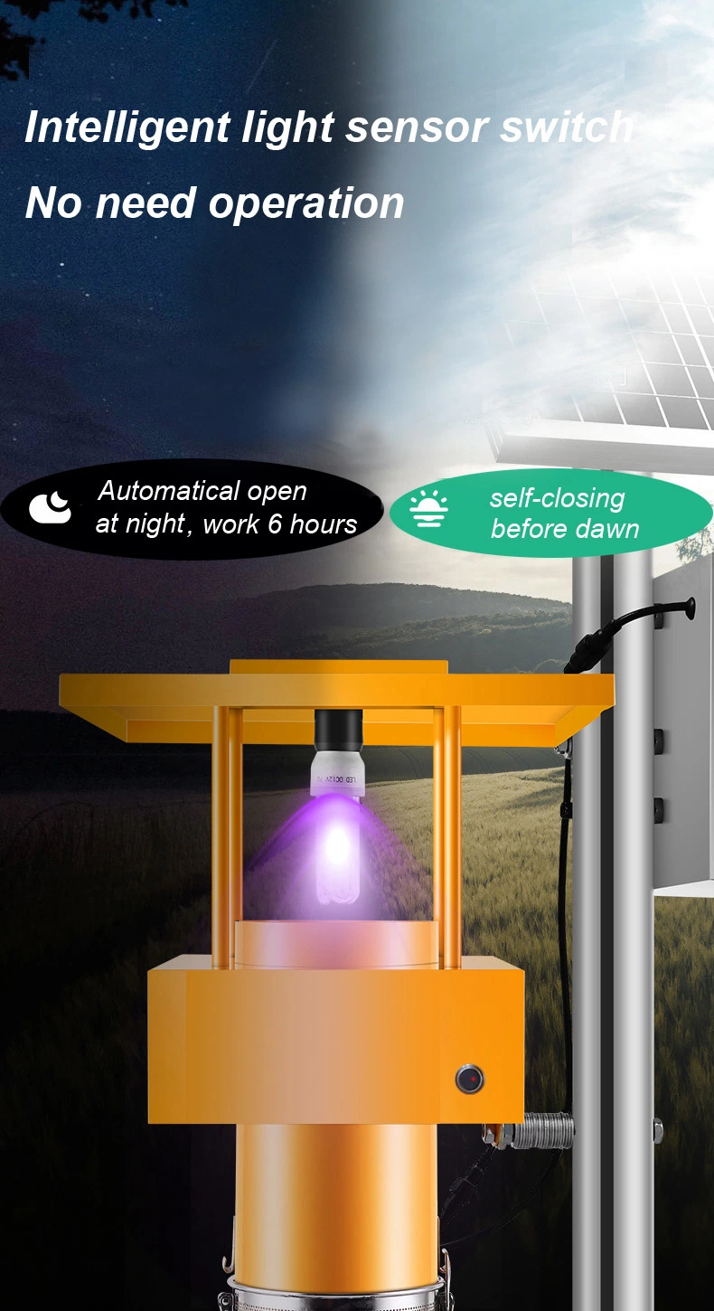 High Efficiency Farm Use Solar Power Anti Lure Insects Light Bulbs